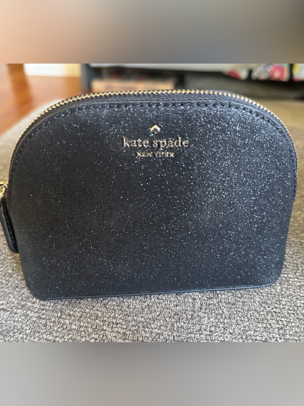 Kate Spade Glitter Cosmetic Makeup Bag - Picture 3 of 6